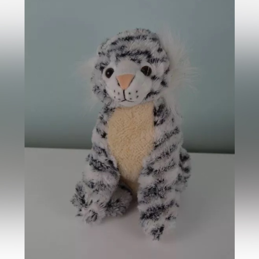 B.J. Toy Co Grey White Striped Tiger Plush Stuffed Animal Toy 11" w/Tag